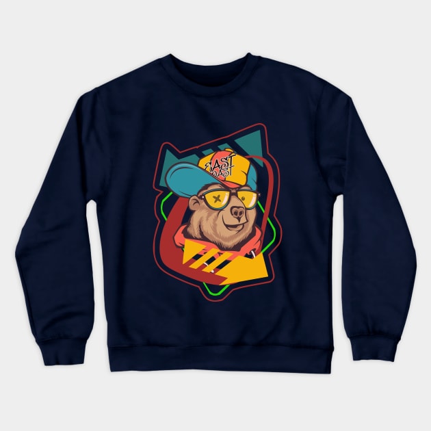 West Coast Bear Pinball style Crewneck Sweatshirt by SpaceWiz95